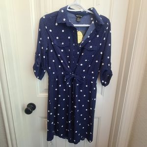 NWT Blue polkadot dress